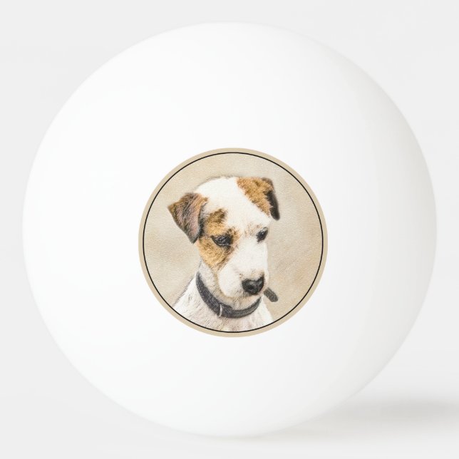 Parson Jack Russell Terrier Painting - Hunde Kunst Tischtennisball (Vorderseite)