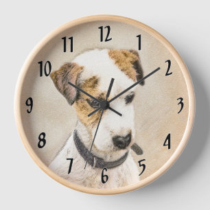 Parson Jack Russell Terrier Painting - Hunde Kunst Uhr