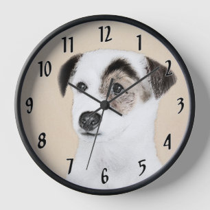 Parson Jack Russell Terrier Painting - Hunde Kunst Uhr