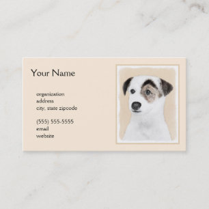 Parson Jack Russell Terrier Painting - Hunde Kunst Visitenkarte