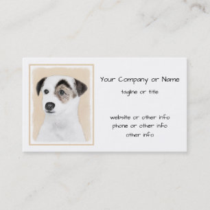 Parson Jack Russell Terrier Painting - Hunde Kunst Visitenkarte