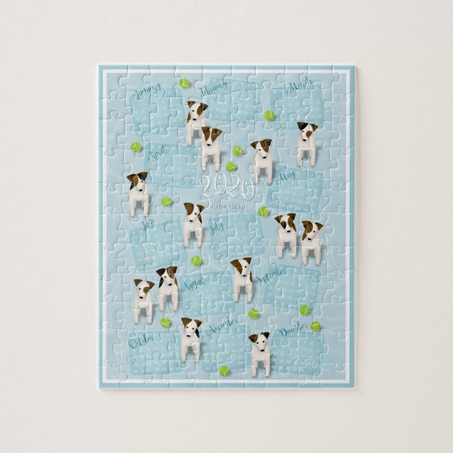 Parson Jack Russell Terriers Blue 2020 Kalender (Vertikal)