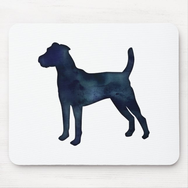 Parson Russel Terrier Black Watercolor Mousepad (Vorne)