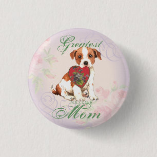 Parson Russell Terrier Heart Mama Button