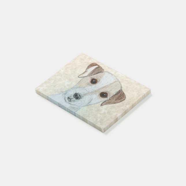 Parson Russell Terrier Post-it Klebezettel (angewinkelt)