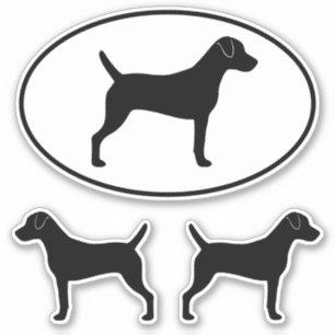 Parson Russell Terrier Silhouetten Vinyl Stickers Aufkleber