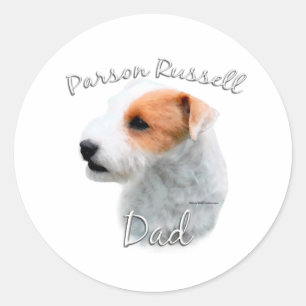 Parson Russell Terrier Vater 2 Runder Aufkleber