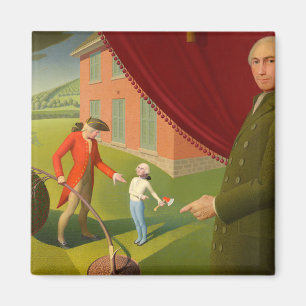 Parson Weems' Fable, 1939 von Grant Wood Magnet