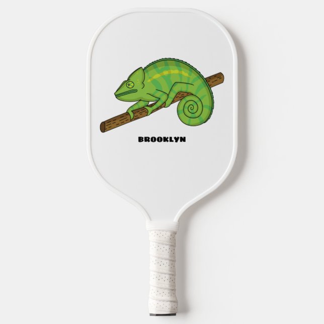 Parsons Chamäleon-Illustration Pickleball Schläger (Vorderseite)
