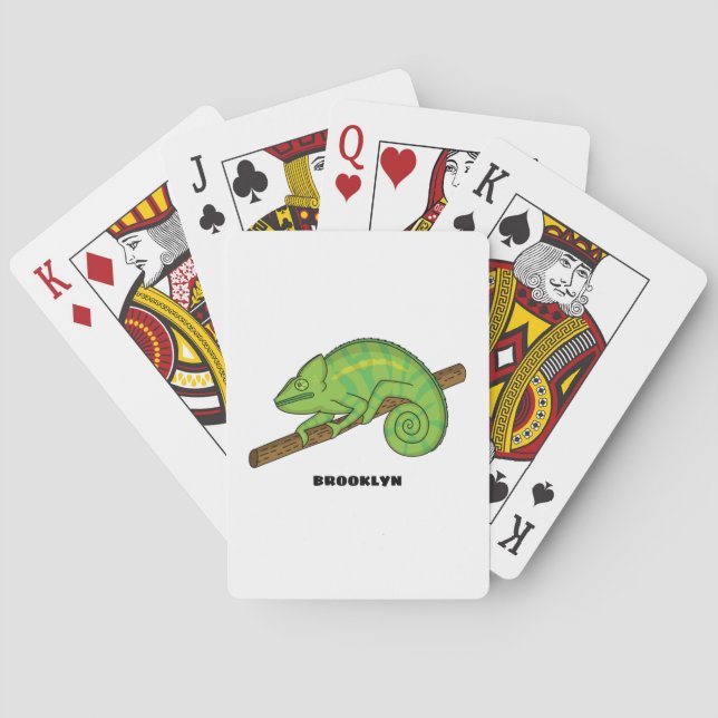 Parsons Chamäleon-Illustration Spielkarten (Rückseite)