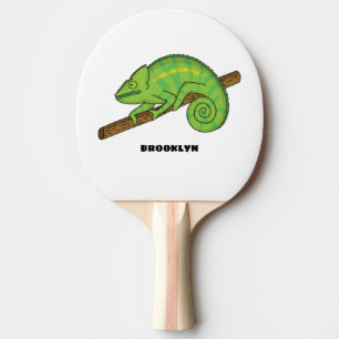 Parsons Chamäleon-Illustration Tischtennis Schläger