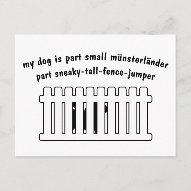 Part Small Munsterlander Part Fence Jumper Postkarte (Vorderseite)