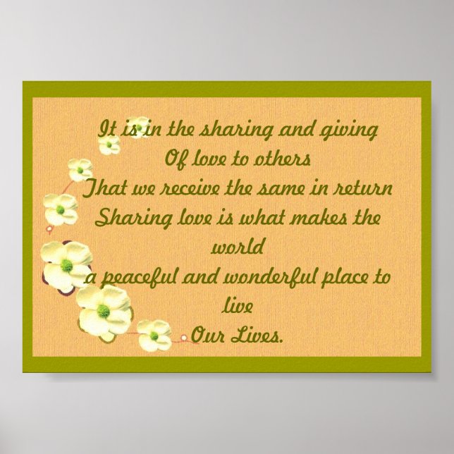 PARTAGER AMOUR BEAU POSTER (Devant)