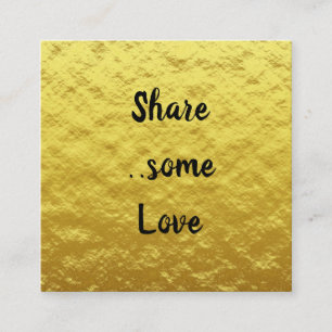 Partager une carte de référence Love Elegant Gold