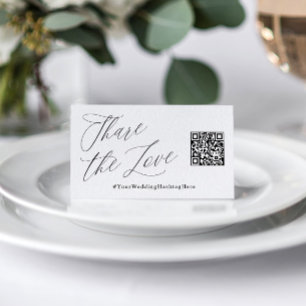 Partagez le Hashtag Mariage d'amour QR Code Tente 