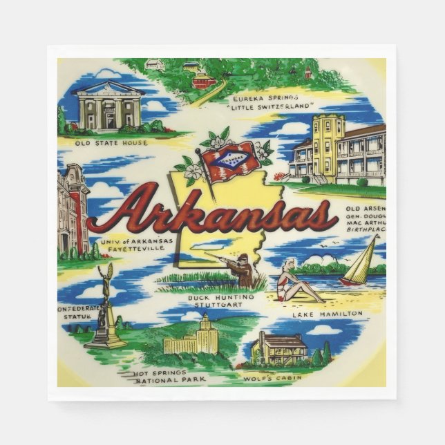 Partei des Staates Arkansas  Serviette (Vorderseite)