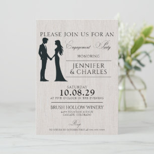 Partei für Braut und Groom-Engagement Einladung