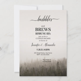 Partei für das Engagement der Rustikal Forest Mist Einladung