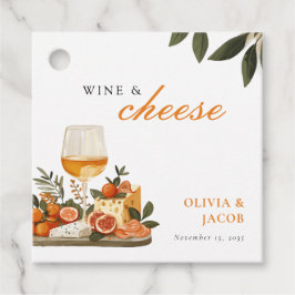 Partei für das Engagement von Wein und Käse Geschenkanhänger