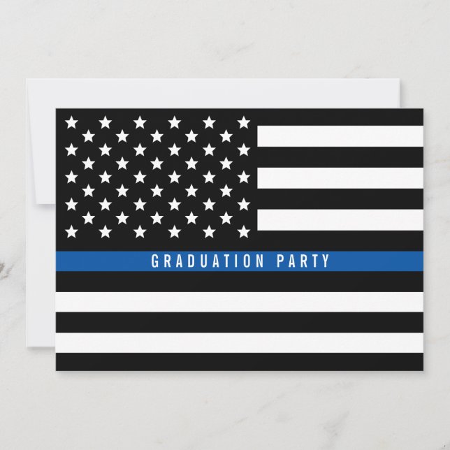 Partei für die Graduierung der Polizeiflagge der T Einladung (Vorderseite)