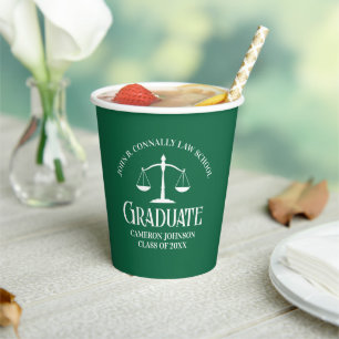 Partei für die Graduierung von Custom Green White Pappbecher