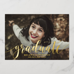 Partei für die Graduierung von Whimsical Calligrap Folieneinladung