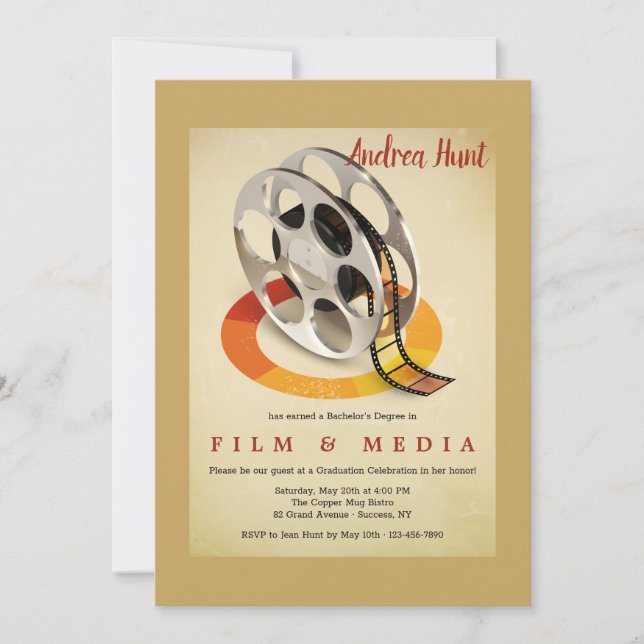 Partei für Film- und Medienabschlüsse Einladung (Vorderseite)