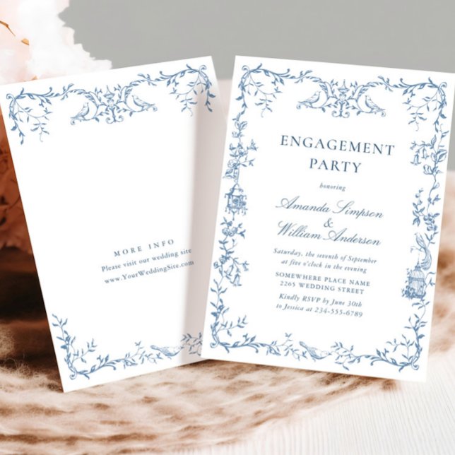 PARTEI "viktorianische Verzierte Blume" Einladung (Von Creator hochgeladen)