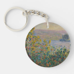 Parterres de fleurs à Vétheuil, paysage impression