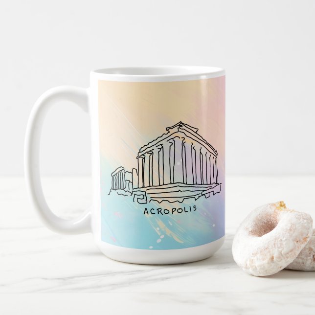 Parthenon Acropolis Athens Griechenland Reisen Sou Kaffeetasse (Mit Donut)