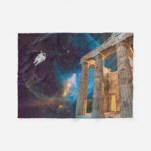 Parthenon Acropolis Griechenland trifft Raumfahrt Fleecedecke