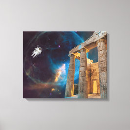 Parthenon Acropolis Griechenland trifft Raumfahrt Leinwanddruck