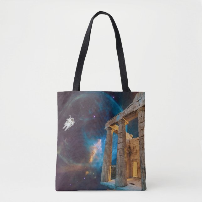 Parthenon Acropolis Griechenland trifft Raumfahrt Tasche (Vorderseite)