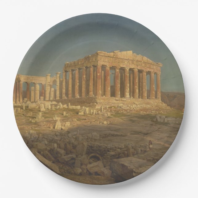 Parthenon (Altgriechischer Tempel, Sehenswürdigkei Pappteller (Vorderseite)