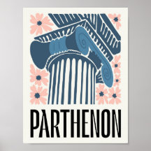 Parthenon Athen Griechenland abstrakte Blumenart