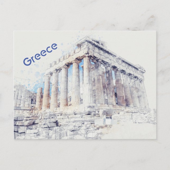 Parthenon Athen, Griechenland Postkarte (Vorderseite)