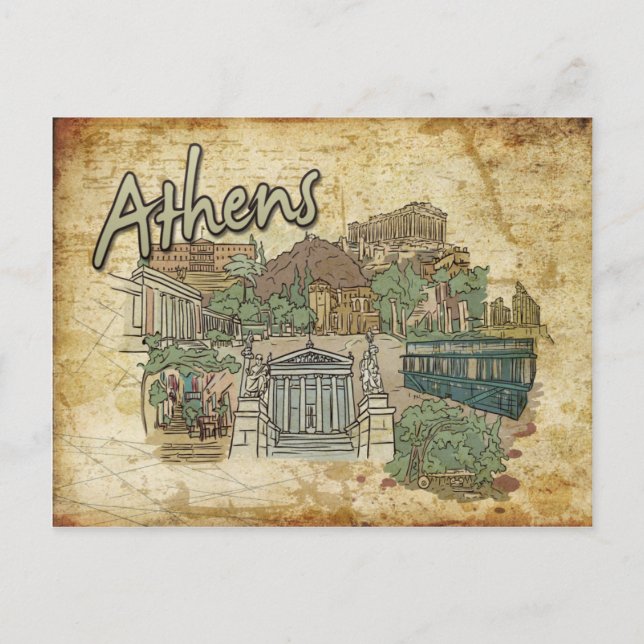 Parthenon Athens Griechenland Denkmalpflege Postka Postkarte (Vorderseite)