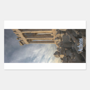 Parthenon aus dem Südaufkleber Rechteckiger Aufkleber