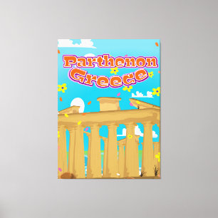 Parthenon Griechenland Reiseplakat. Leinwanddruck