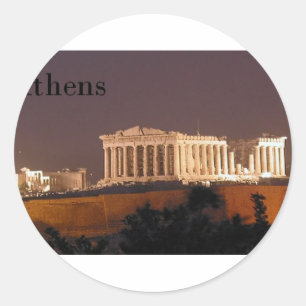 Parthenon Griechenlands Athen (St.K) Runder Aufkleber
