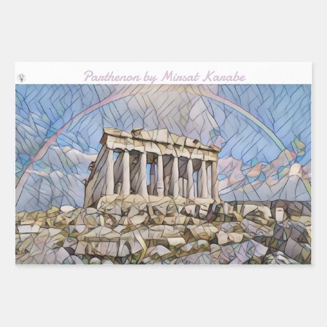 Parthenon von Mirsat Karabel Wrapping Paper Sheets Geschenkpapier Set (Vorderseite)