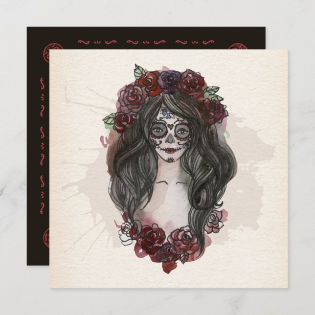 Parti Boo-tiful Dia de los Muertos | Invitation (Devant / Derrière)