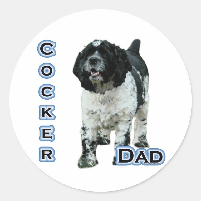 Parti Cocker Spaniel Vater 4 - Aufkleber (Vorderseite)