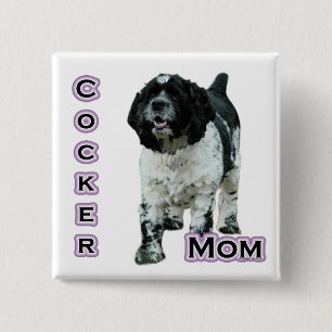 Parti Cocker Spanische Mama; Mama von Cocker Spani Button