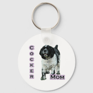 Parti Cocker Spanische Mama; Mama von Cocker Spani Schlüsselanhänger