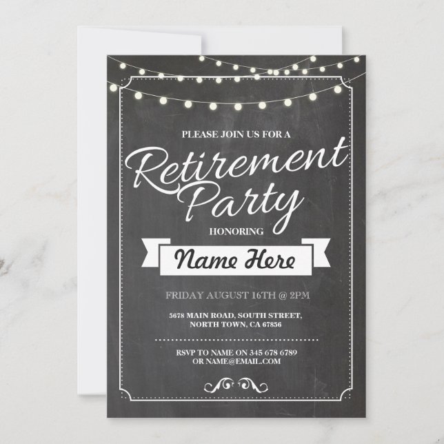 Parti de la retraite Invitation Rustic Retraite Ch (Devant)