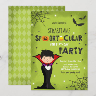 Parti d'Halloween Vampire, Invitation d'anniversai