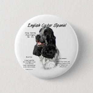 Parti English Cocker Spanische Geschichte Button