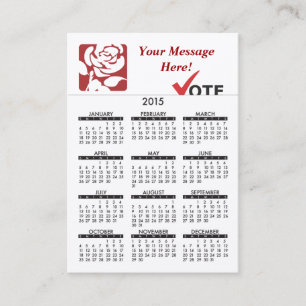 Parti travailliste de calendrier de carte de