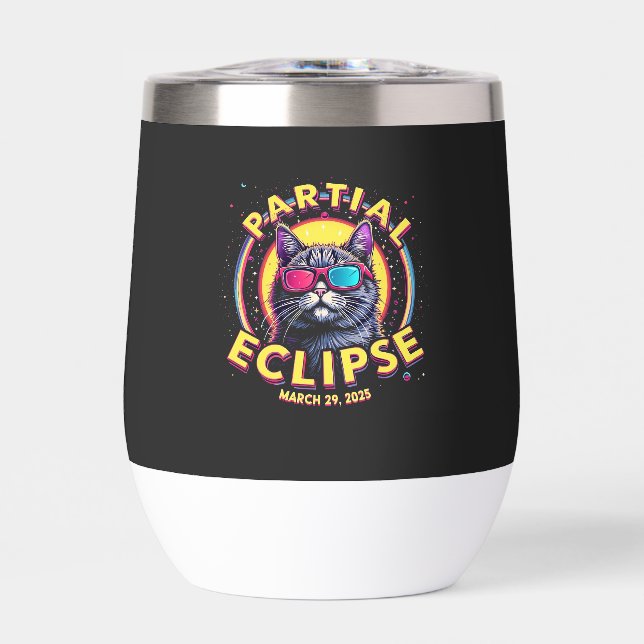Partial Eclipse 2025 Cat Astronomie KItten Lovers (Vorderseite)
